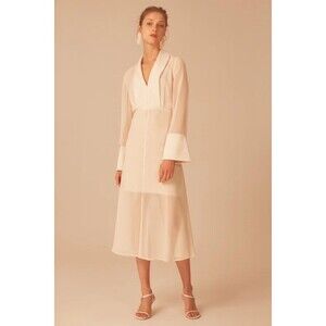 NWT C/MEO Collective Sheer Ivory Midi Wedding Dress – Size XS